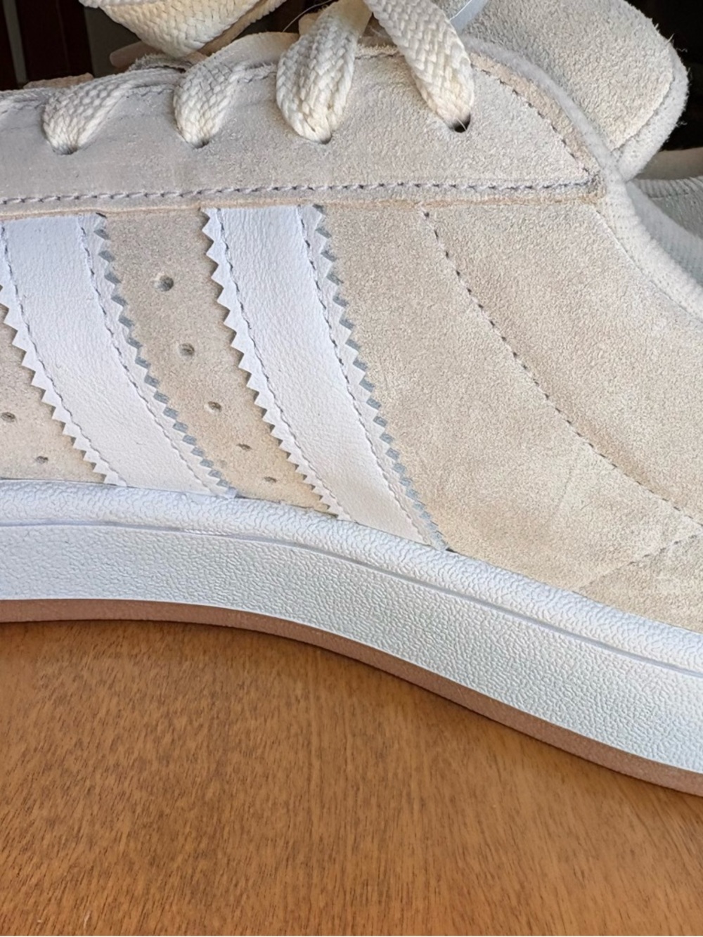 adidas Men's Cream Suede Low-Top Sneakers - Picture 3 of 8